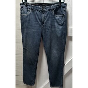 Eddie Bauer Boyfriend Midrise Slim Jeans Women's Size 12 Dark Wash